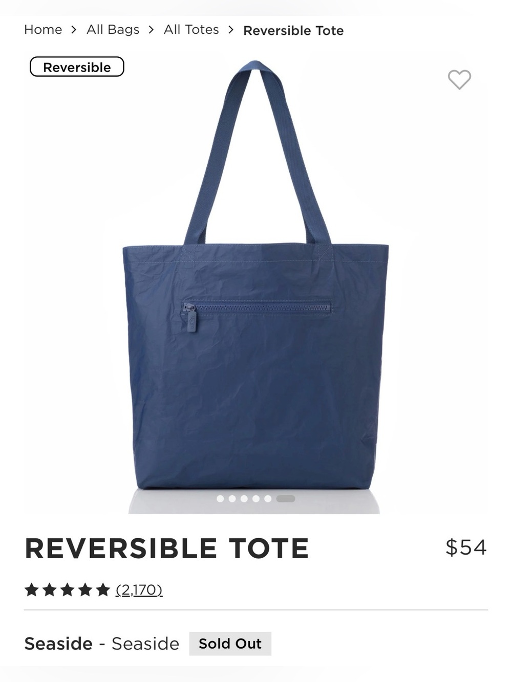 ALOHA Collection Reversible Tote Bag - Seaside White/Navy - Picture 3 of 8